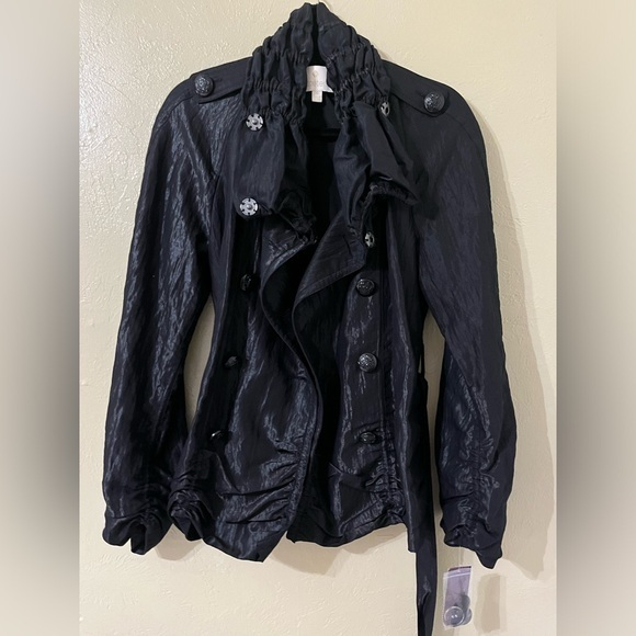 Etcetera Jackets & Blazers - NWT Etcetera crushed textured ruffle collar dress jacket size 6